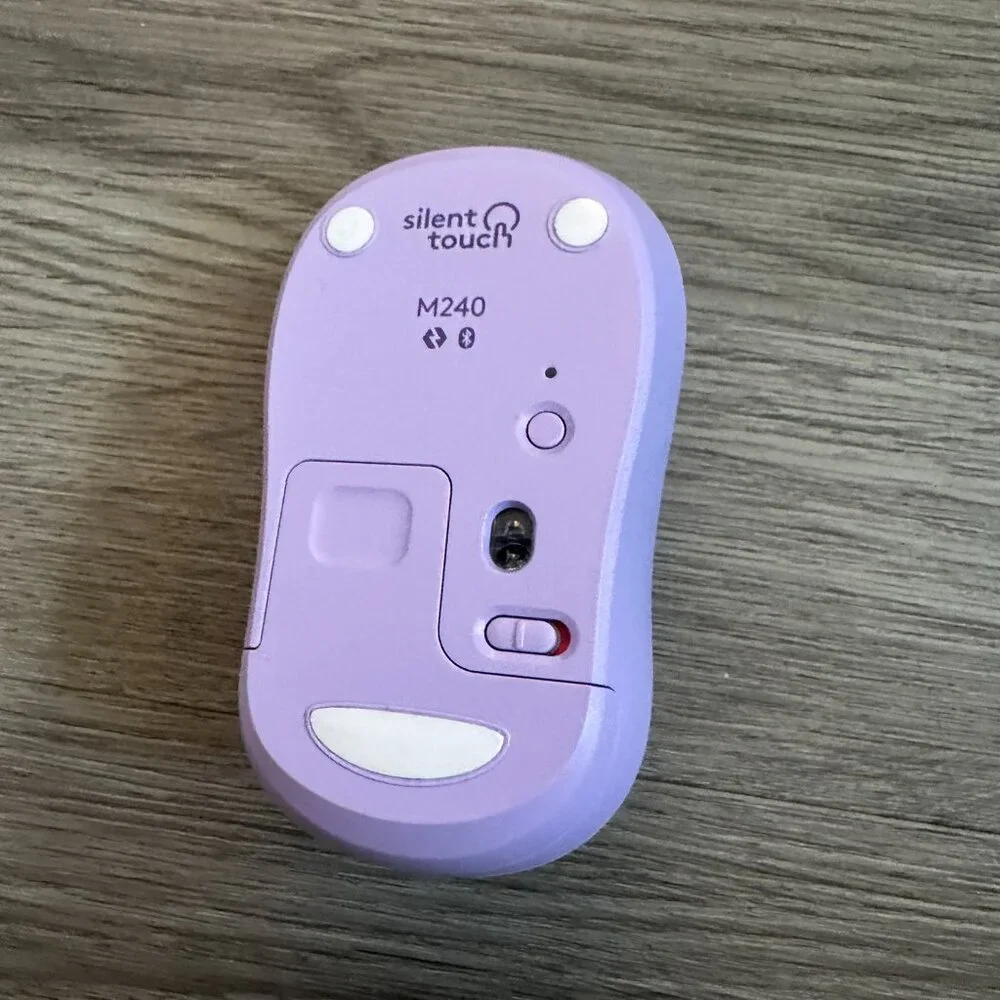 Logitech M240 Wireless Mouse - Lavender: Bluetooth & Lightweight Design